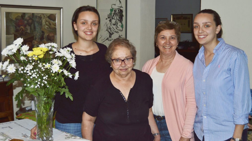 Author with cousins, Renazzo, Italy